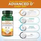 Purity Products Advanced D from Vitamin D3 Super Formula - Packed with Vitamin D, Vitamin K2, Zinc, Magnesium Citrate, Boron and Taurine - 60 Vegetarian Capsules