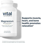Vital Nutrients Magnesium Glycinate + Malate - 120mg Vegan Magnesium Supplement for Women and Men - Muscle, Heart, Bone Support* - Promotes Relaxation - Gluten, Dairy and Soy Free - 200 Capsules