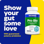 Enzymedica Pro-Bio Probiotic Supplement for Digestive & Gut Health - Daily Probiotic Capsules for Women & Men, 10 Billion CFU, Helps Reduce Gas & Bloating, Stomach Acid Resistant - 120 Caps