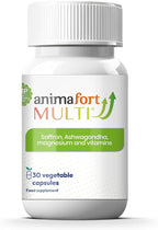 NIAM Laboratorios Ashwagandha KSM-66 & Saffron Supplement | Stress Relief, Mood & Emotional Balance | Vitamin B & Magnesium | Natural Pills for Mental Relaxation | 30 Capsules | AnimaFort Multi