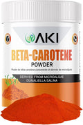 AKI Beta Carotene 10% Powder (1.5oz/42.52g) Highly Concentrated flavouring Fount of Vitamin A, May Helps to Support Body Functions, Skin, Immune System and Eye - GMO Free & Vegan Friendly