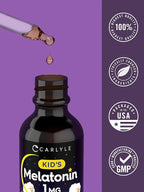 Carlyle Kids Melatonin Liquid | 1 fl oz | Two Pack | Fruit Flavor | Drug Free Childrens Supplement
