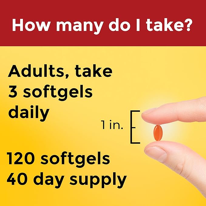 Nature Made CoQ10 300mg per 3 Softgels, CoQ10 Supplement for Heart Health & Antioxidant Support, 120 Softgels, 40 Day Supply