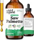 Wild & Organic Saw Palmetto for Men & Women - Urinary Tract & Hair Support - Saw Palmetto Extract Liquid Drops - Add to Tea - Serenoa Repens Berries Supplement - Vegan, Sugar & Alcohol-Free - 4 fl oz