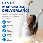 CanPrev Magnesium BisGlycinate 200mg Gentle 60 Veg Caps, 60-Day Supply, Chelated Magnesium Supplement for Bone & Muscle Support, Easy to Digest, Promote Relaxation & Comfort, Vegan, Non-GMO, No Sugar