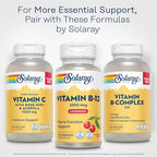 SOLARAY Vitamin B12 2000 mcg Lozenges - No Sugar, Natural Cherry Flavor Vitamin B 12 Supplement for Nerve Function, Energy and Red Blood Cell Support - Lab Verified, Vegan - 90 Servings, 90 Lozenges