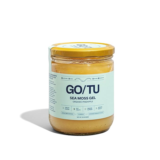 GO/TU Sea Moss Gel – 16oz Pineapple | Pure, Shelf-Stable Superfood | Nature’s Multivitamin