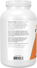 NOW Foods Supplements, Whole Psyllium Husks, Certified Organic, Non-GMO Project Verified, Soluble Fiber, 12-Ounce