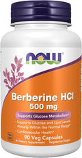 Now Supplements, Berberine HCL 500 mg, Supports Glucose Metabolism*, 90 Veg Capsules