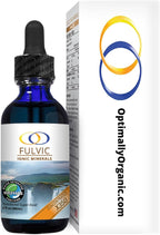 Optimally Organic Water Extracted Fulvic Ionic Minerals X350 - Patented BioActive Fulvic Acid, Humic Acid, Trace Minerals, Electrolytes & Essential Amino Acids - 8+ Month Supply!