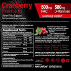 Cranberry Premium - Urinary Tract Support with PACRAN Cranberry Extract & D-Mannose, 500mg - 90 Vegan Capsules, 45 Day Supply