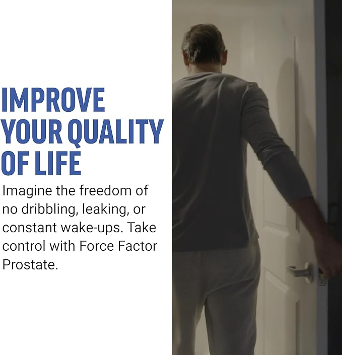 Force Factor Prostate Saw Palmetto and Beta Sitosterol Supplement for Men, Prostate Health/Size Support, Urinary Relief, Bladder Control, Reduce Nighttime Urination, 60 Softgels