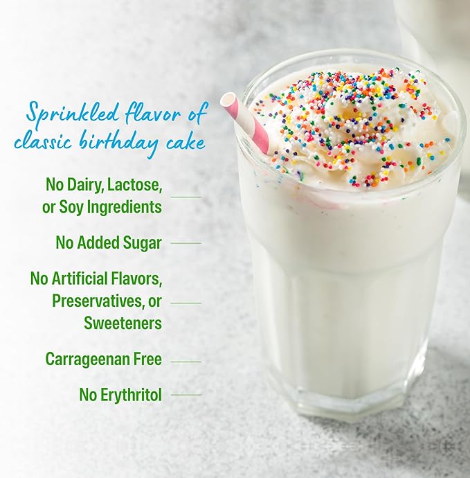 Orgain Organic Vegan Protein Powder, Birthday Cake - 21g Plant Based Protein, 7g Prebiotic Fiber, Low Net Carb, No Lactose Ingredients, No Added Sugar, Non-GMO, for Shakes & Smoothies, 1.02 lb