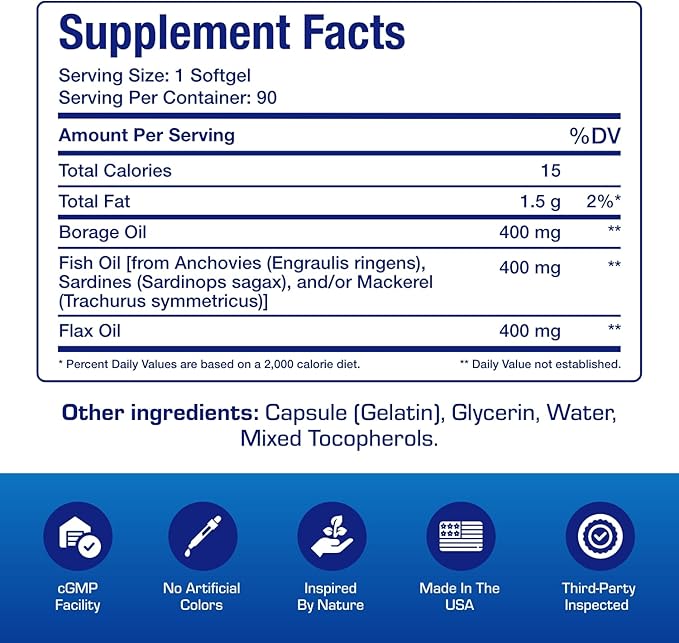 Fish Oil Omega 3 6 9 Supplement - Full Spectrum Clinical Formula Fish Oil Pills with Omega-3 Fatty Acids EPA & DHA plus GLA ALA Oleic Acid and More for Brain Heart & Overall Health - 90 Day Supply