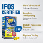 LABO Nutrition OmaxPure DHA Omega 3 Fish Oil | IFOS Certified High Strength rTG Omega 3 Fatty Acids Supplement with DHA & EPA - for Brain, Eye Prenatal Support | 120 Mini Softgels, 60 Servings