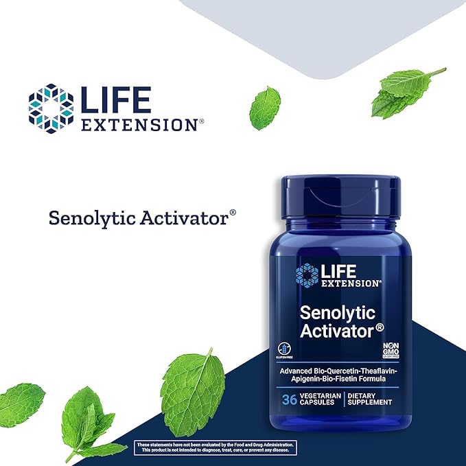 Life Extension Senolytic Activator with Quercetin & Fisetin - For Immune Support, Anti-Aging & Longevity - 36 Vegetarian Capsules & 30 Vegetarian Capsules of Bio-Fisetin for Cellular Health & Cognitive Health