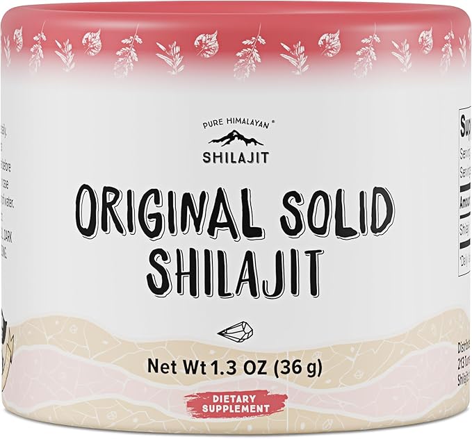Pure Himalayan Shilajit, Original Solid, Organic Source of Fulvic Acid & Trace Minerals, Widely Used in Ayurveda (36g, Pack of 1)