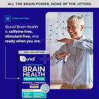 Qunol Brain Health Memory Plus with B6, Magnesium L-Threonate & Citicoline, Clinically Tested Ingredients to Improve Memory, Focus, Attention and Productivity, 60 Count (Pack of 1)