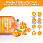 Magnesium Glycinate Gummies 1000mg, High Absorption Sugar Free Magnesium Potassium Supplement for Relaxation, Stress Relief, and Sleep Support for Adults & Kids - 180 Orange Gummies