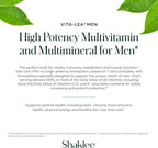 Shaklee - Vita-Lea® Men High Potency Multivitamin and Multimineral - Supports Heart, Immune, Bone, and Joint Health - Formulated for Men's Unique Needs - Includes Vitamin C, D, and E - 240 Tablets