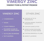 VIMERGY USDA Organic Zinc Supplements for Women & Men (7.5mg Liquid Zinc Per Serving) Fast-Absorbing Immune Support, Promotes Healthy Bones & Skin, Vegan, Up to 57 Servings (115 mL)