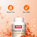 Jarrow Formulas Vitamin D3 125 mcg (5000 IU) - 100 Servings (Softgels) - Bone Health, Immune Support & Calcium Metabolism Support - VitaminD Supplement - 5000 IU VitaminD - Gluten Free, (Pack of 2)