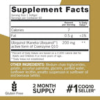 Qunol 200mg Ubiquinol, Powerful Antioxidant for Heart and Vascular Health, Essential for energy production, Natural Supplement Active Form of CoQ10, 60 Count