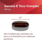 PROTOCOL FOR LIFE BALANCE Gamma E Toco Complex - Vitamin E 300mg - Antioxidant Support - for Cardiovascular Health & Brain Health - with Tocotrienols - Halal & Dairy Free - 90 Softgels