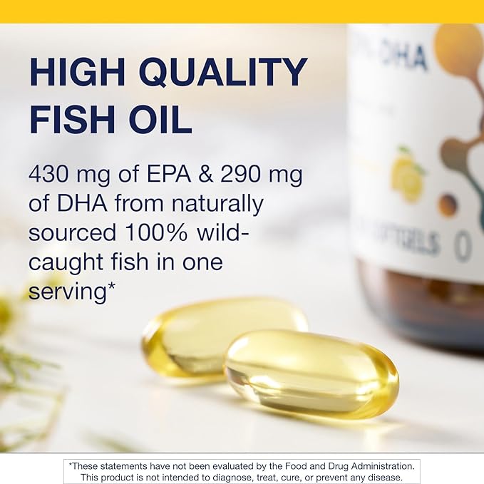 Metagenics OmegaGenics Fish Oil EPA-DHA 720 mg - High Potency Omega-3 Supplement* - Supports Heart, Joint, Brain & Immune Health* - Sustainably Sourced, Purity-Tested Fish Oil - 60 Softgels