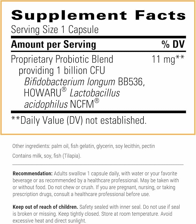 Integrative Therapeutics Probiotic Pearls - Daily Digestive Supplement for Gut Health Support* - Probiotic Capsules for Immune Health Support* - Soy-Free - 30 Count (30 Servings)