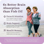 Omega Max w/LYSOVETA LPC | EPA & DHA Supplements for Brain & Retina Health | Focus, Attention, Memory, Mood & Vision | 6X Higher Absorption Than Fish Oil | High Potency Omega-3 LPC-DHA