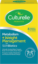 Culturelle Metabolism + Weight Management with SlimBiotics® Probiotic Capsules – 30 Count – Helps Safely Manage Weight - Promotes Healthy Metabolism and Physical & Mental Energy