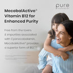 Methyl B Complete - 60 Vegetable Capsules | Optimal Methylation Support Supplement with Quatrefolic 5-MTHF (Active folate), Methylcobalamin (Active B12), B2, B6, and TMG | Pharmaceutical Grade