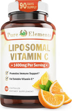 Pure O Elements Vitamin C Liposomal Supplement Capsules 180 Count – High Absorption Ascorbic Acid, Non-GMO, Soy Free, Gluten Free - Pure Vitamin C