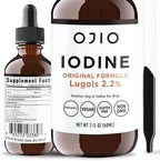 Lugols Iodine Solution 2% - 1 Year Supply - High Potency Liquid Oral Iodine Drops with Superior Absorption – Improves Overall Health & Energy for Women, Men, Kids - 2 fl Oz (Pack of 1)
