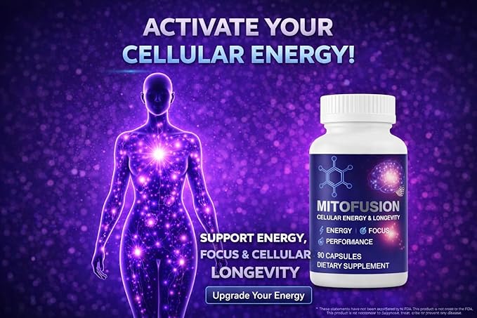 MitoFusion Complete Anti Aging NAD+ and Mitochondria Support Formula with 500mg Nicotinomide Riboside, 250mg Urolithin A, 25mg PQQ, 50mg Apigenin. Energy | Focus | Longevity | Performance | Recovery
