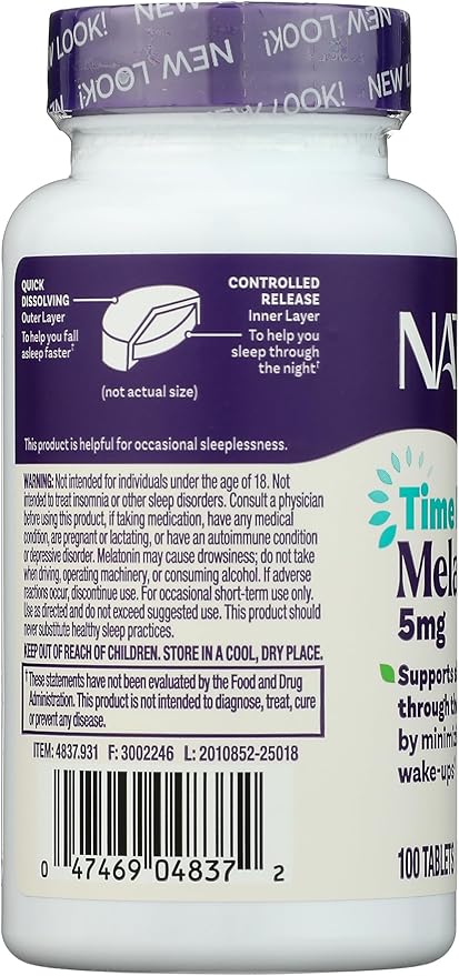Melatonin 5mg Time Release, 0.32 lb