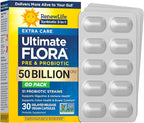 Renew Life Extra Care Go-Pack Probiotic Capsules, Daily Supplement Supports Immune, Digestive and Respiratory Health, L. Rhamnosus GG, Dairy, Soy and gluten-free, 50 Billion CFU, 30 Ct