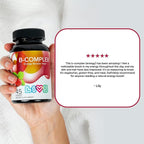 LIVS Vitamin B Complex Gummies with B12, Biotin, B3, B6 & Vitamin C for Kids & Adults | Energy, Support & Recovery Supplement | Promotes Mood, Metabolism & Nerve Function | Strawberry Flavor – 45 Ct