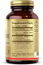 Solgar Vitamin E 268 mg (400 IU) - 100 Vegan Softgels - Naturally Sourced - Non-GMO, Gluten Free - 100 Servings