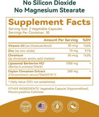 Liposomal Berberine with Ceylon Cinnamon 1200MG - GLP-1 Friendly, High-Absorption Berberine Supplement, Natural Body Balance Support - Non-GMO, 60 Veg Capsules, Made in USA, Lab Tested
