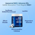 NAD+ Advanced 500MG Liposomal NAD+ with Resveratrol - NAD Supplement for Men & Women - NMN Alternative for Cellular Energy & Healthy Aging - 60 Capsules, 30 Day Supply