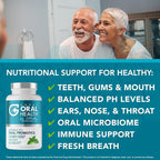 Oral Probiotics for Mouth Bad Breath Treatment for Adults; Dentist Formulated Dental Probiotics for Teeth and Gums Health & Chronic Halitosis with BLIS K12 M18, 60 Chewable Oral Health Tablets Mint