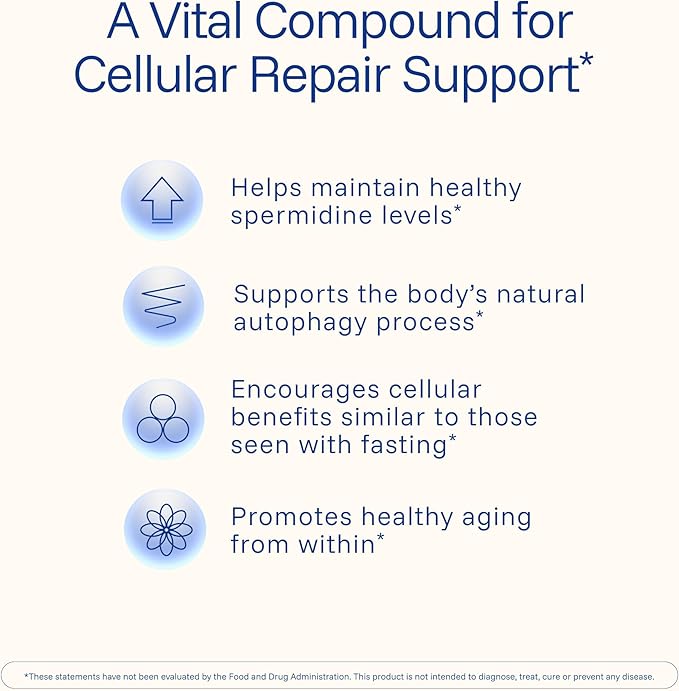 ProHealth Pure Spermidine 1 mg | 180 Capsules | Plant-Based Wheat Germ Extract for Cellular Renewal & Autophagy Support | Non-GMO, Triple Lab-Tested, GMP-Certified