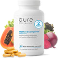 Methyl B Complete - 60 Vegetable Capsules | Optimal Methylation Support Supplement with Quatrefolic 5-MTHF (Active folate), Methylcobalamin (Active B12), B2, B6, and TMG | Pharmaceutical Grade