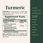 Nature's Bounty Turmeric Capsules, Herbal Supplement with Plant-Based Antioxidants, 450 Mg, 60 Ct