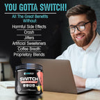 CoreBody Switch Energy Drink Mix -Nootropics Brain Support Supplement for Memory & Focus, Sugar Free Energy Booster with Nootropics, Alpha GPC, All Day Focus* (Tropical Punch)