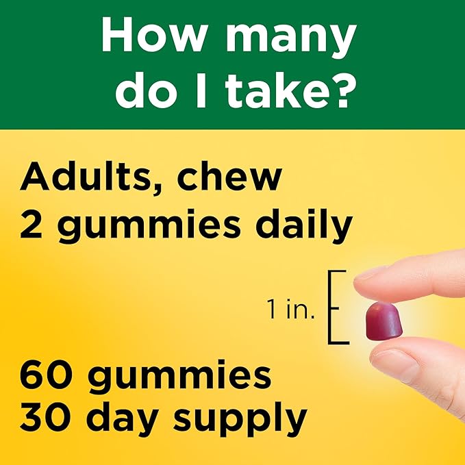 Nature Made Zinc Supplements 30 mg Per Serving, Dietary Supplement for Immune Health and Antioxidant Support, 60 Zinc Gummies, 30 Day Supply, (Pack of 2)