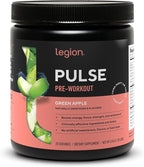 LEGION Pulse Pre Workout - All Natural Nitric Oxide Preworkout Drink to Boost Energy, Creatine Free, Naturally Sweetened, Beta Alanine, Citrulline, Alpha GPC (Green Apple)