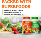 Simply Nature's Pledge - Packed with 42 Different Fruits & Vegetables - 2-Month Supply - Made with Real, Non-GMO Whole Foods - Supports Energy & Overall Wellness - Soy-Free - 360 Capsules